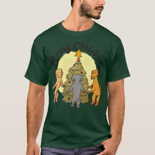 Dogs Christmas tree decorations Cool cartoon toppe T-Shirt