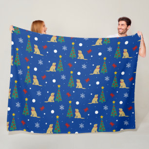 Dogs Crabs Christmas Tree Fleece Blanket