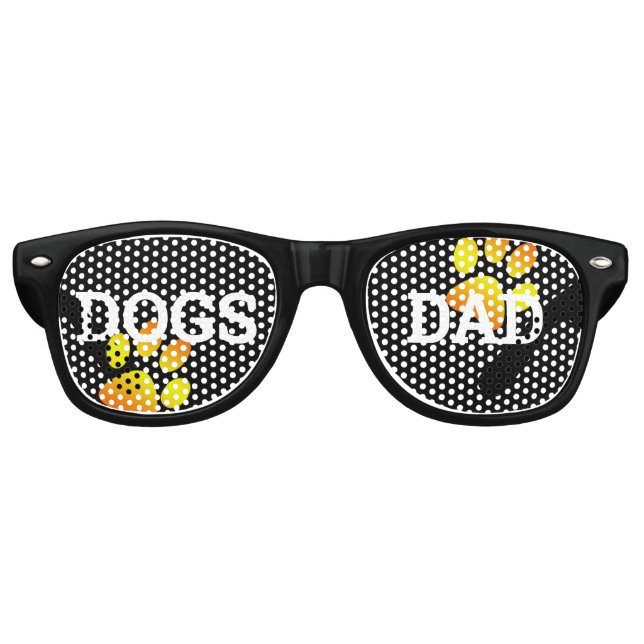 DOGS DAD retro Shades / Fun Party Sunglasses (Front)