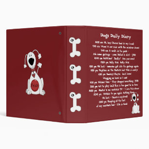 Dogs Daily Diary Funny Animal Binder