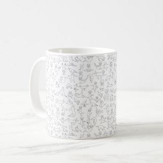Dogs doing yoga, doggy yoga pose coffee mug