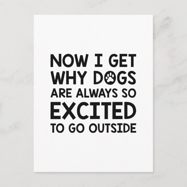 Dogs Excited Postcard (Front)