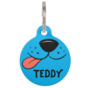 Dog's Face With Tongue Pet Tag