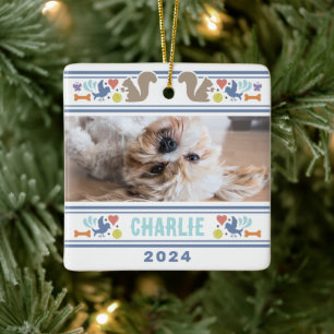 Dog's Favorite Things Ceramic Ornament