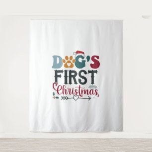 Dog's First Christmas Tapestry