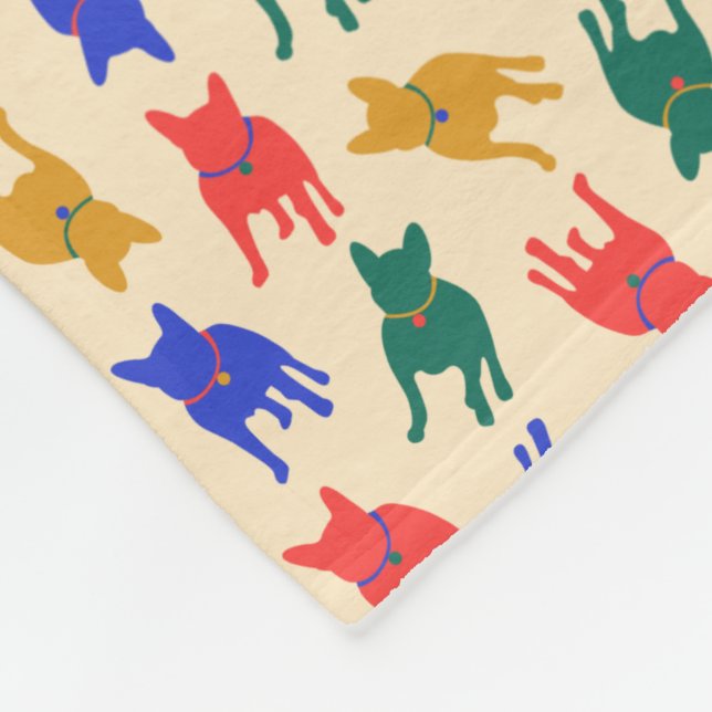 Dogs Fleece Blanket (Corner)
