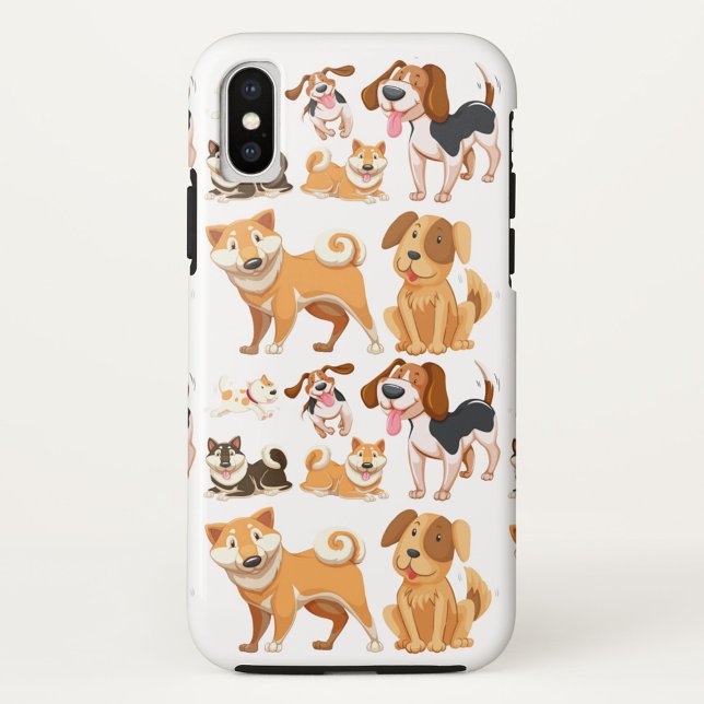 Dogs, Floppy Ears, Curly Tails  Case-Mate iPhone Case (The dogs include a mix of breeds, show casing their unique features!)