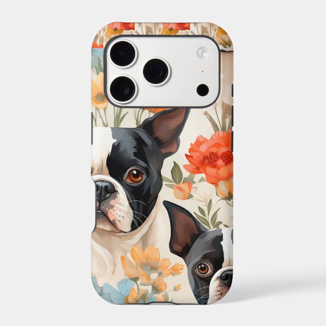 Dogs Floral Phone Case (Créateur téléchargé)