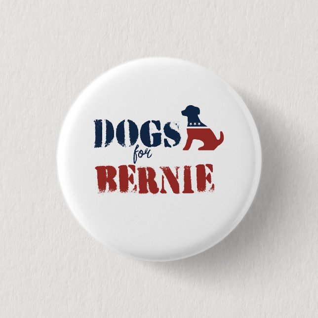 Dogs for Bernie 1 Inch Round Button (Front)