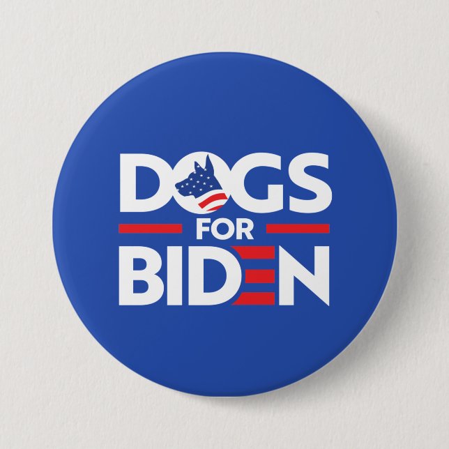 DOGS FOR BIDEN 3 INCH ROUND BUTTON (Front)