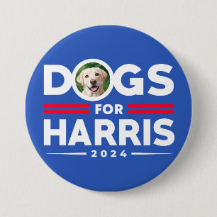 Dogs for Harris 2024 custom Personalized dog photo 3 Inch Round Button
