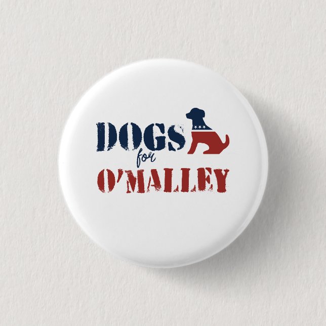 Dogs for O'Malley 1 Inch Round Button (Front)