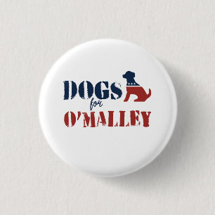Dogs for O'Malley 1 Inch Round Button