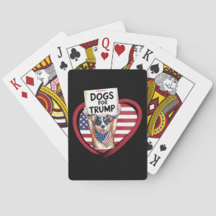 Dogs for Trump: Paw-litical Patriots Playing Cards
