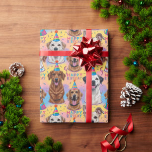 Dogs Happy Birthday Wrapping Paper