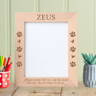 Dogs have touched your soul 8x10 Pet Etched Frames