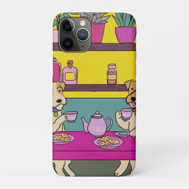 Dogs having afternoon tea Case-Mate iPhone case (Back)