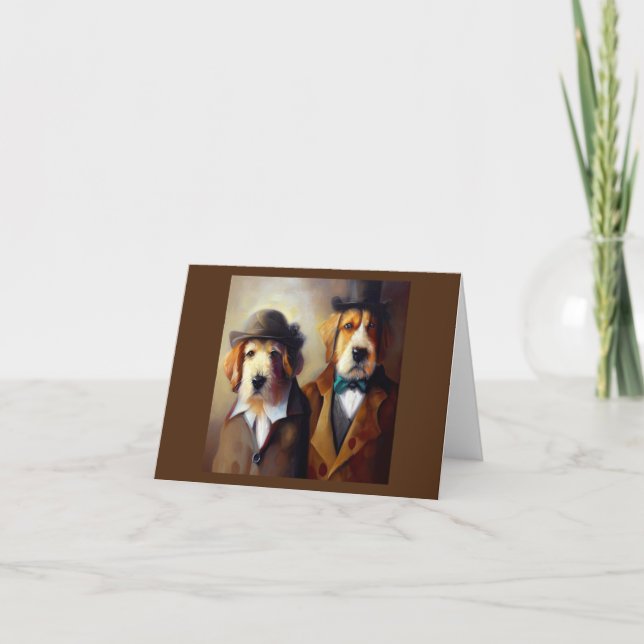 Dogs Holmes and Watson Card (Front)