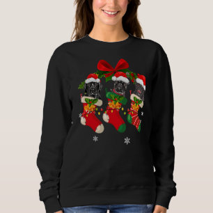 Dogs In Christmas Socks Pit Bull Sweatshirt