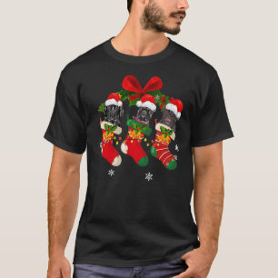 Dogs In Christmas Socks Pit Bull T-Shirt