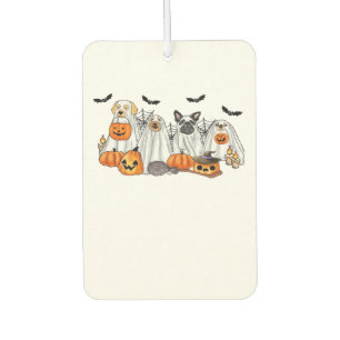 Dogs in Ghost Costumes Halloween Classic T-Shirt Air Freshener