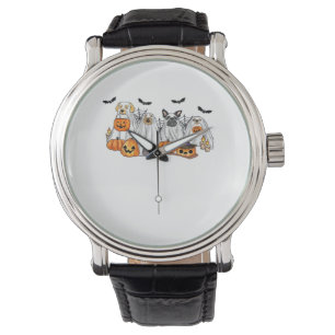 Dogs in Ghost Costumes Halloween Classic T-Shirt Watch
