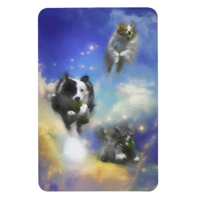 DOGS IN HEAVEN BALL PATROL RAINBOW BRIDGE MAGNET (Vertical)