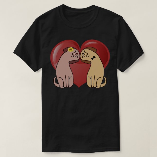 Dogs in Love T-Shirt (Design Front)