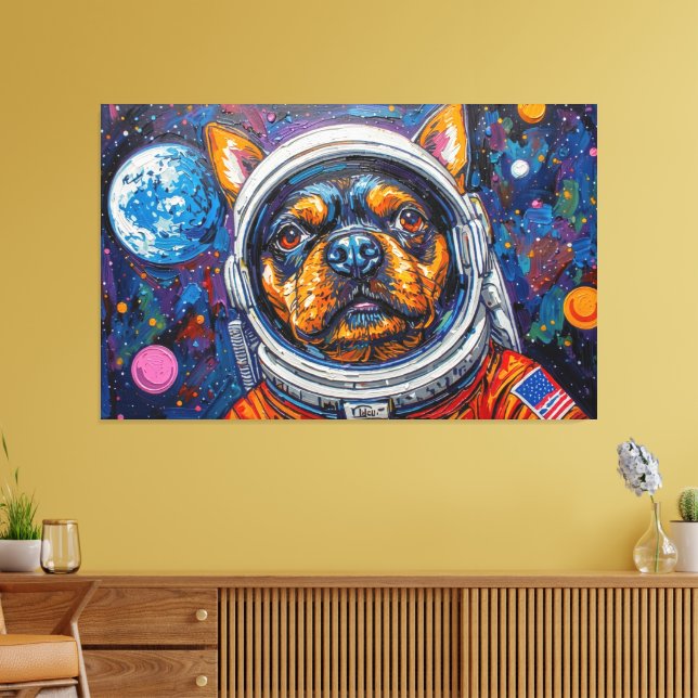 DOGS IN SPACE-13 CANVAS PRINT (Insitu(LivingRoom))