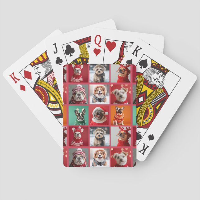 Dogs in Sweaters Poker Cards Playing Cards (Back)