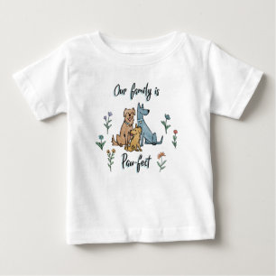 Dogs in the Garden IV Our Family Is Paw-fect Baby T-Shirt