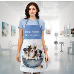 Dogs in Tub Pet Services Grooming Apron<br><div class="desc">This design may be personalized by choosing the customize option to add text or make other changes. If this product has the option to transfer the design to another item, please make sure to adjust the design to fit if needed. Contact me at colorflowcreations@gmail.com if you wish to have this...</div>