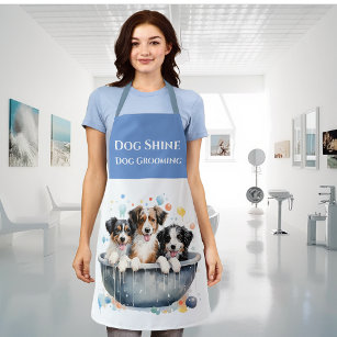 Dogs in Tub Pet Services Grooming Apron