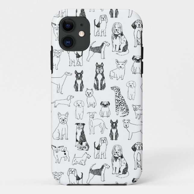 Dogs Iphone 11 case - dog phone case, dog design (Back)