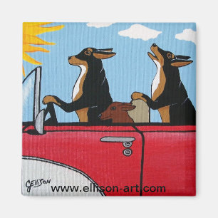 Dogs Joy Ride Magnet