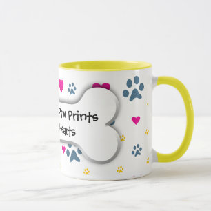 Dogs Leave Paw Prints on Our Hearts Mug