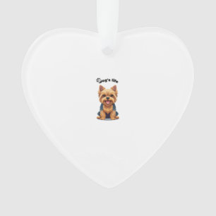 Dog's Life Fun Yorkshire Terrier Illustration Ornament