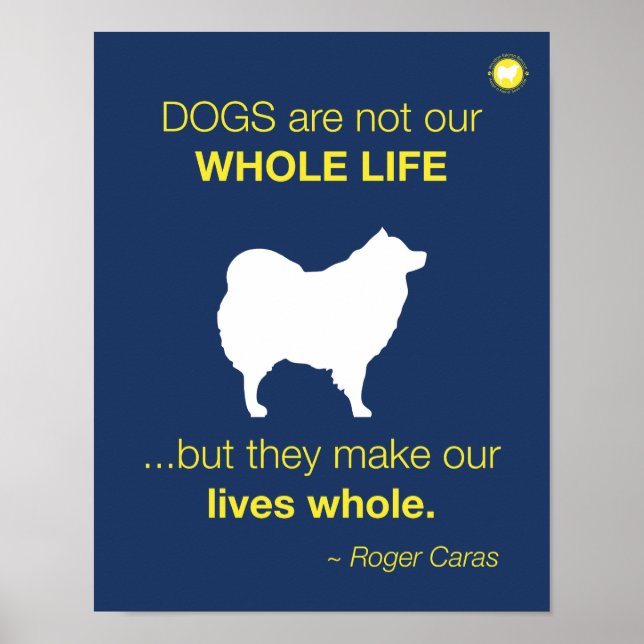 Dogs - lives whole quote dark blue Poster (Front)