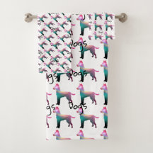 Dogs Logo Bath Towel Set 