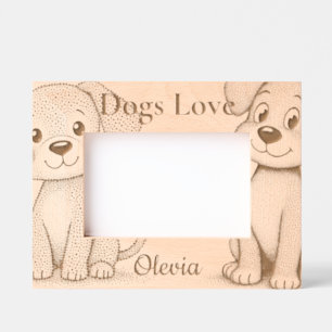 Dogs Love Etched Frames