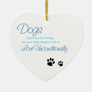 Dogs Love Quote Ornament