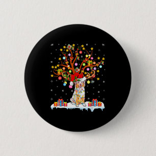 Dogs Lovers Ugly Christmas Australian Shepherd Xma 2 Inch Round Button