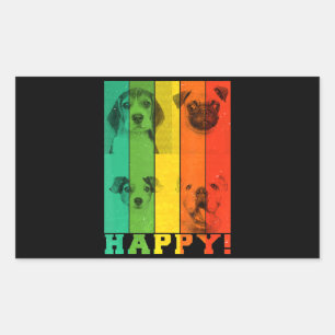 Dogs Make Me Happy Beagle Dog Mom Dad Gift Sticker