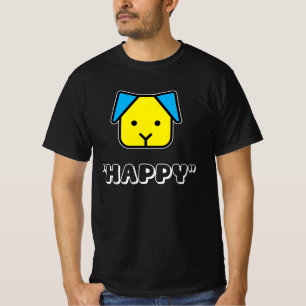 “Dogs Make Us Happy – Cute Dog Face Design T-Shirt