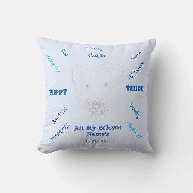 Dog's Name's Pillow (Front)