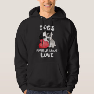 Dogs Never Lie About LOVE Cute Dog Hug A Heart Pup Hoodie