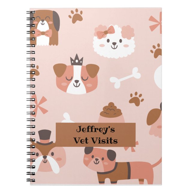 Dog's Notebook Personalized or for Vet Visits (Front)