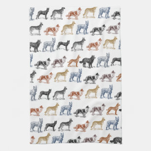 Dogs Of All Kinds Kitchen Towel