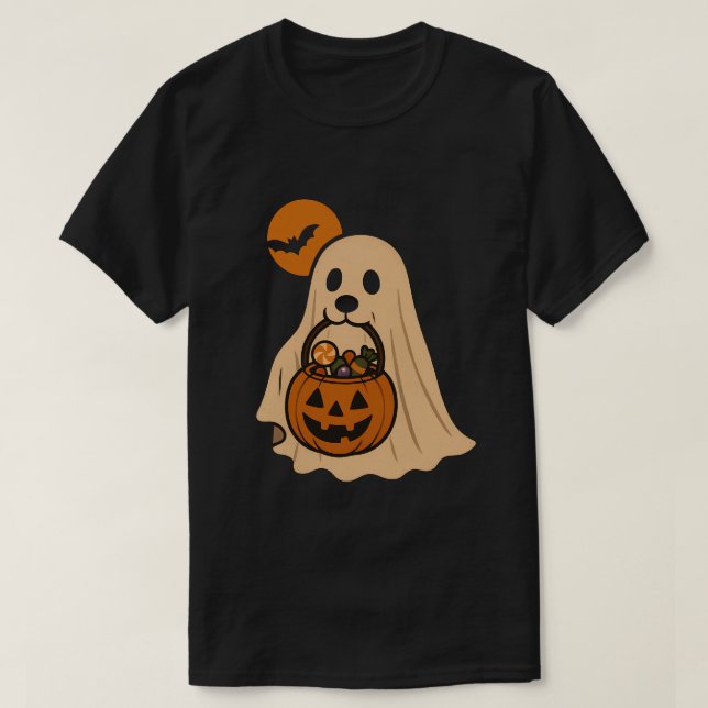Dogs on Halloween night T-Shirt (Design Front)