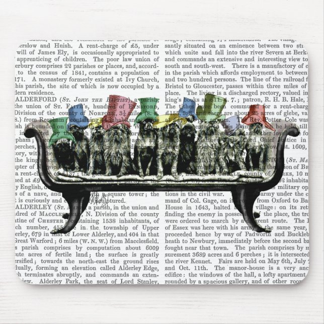Dogs on Sofa Mouse Pad (Front)